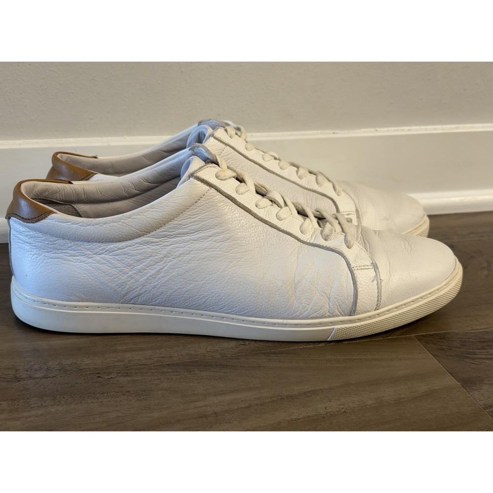 Allen Edmonds "COURTSIDE" Men's Low-Top Leather Sneakers 13 D White  (742N)